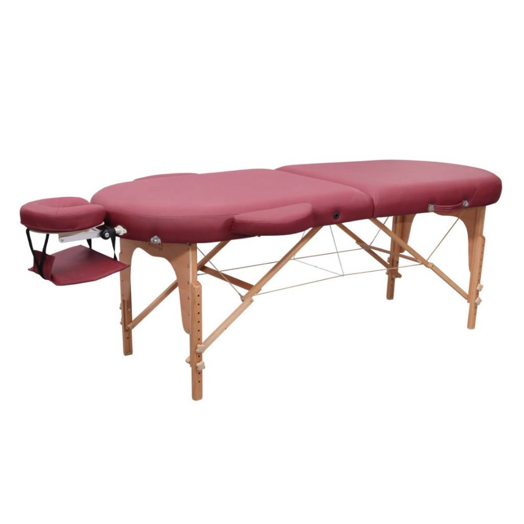 Massageliege Zen Oval burgund (1)