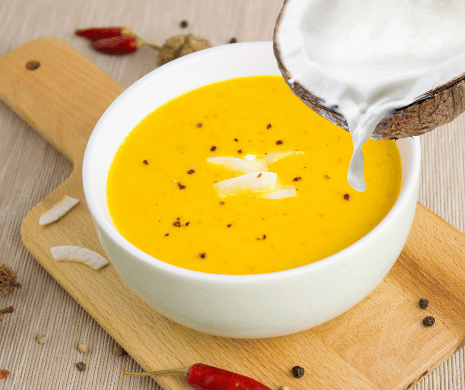 Vegan und glutenfrei: Kürbissuppe mit Kokosmilch und Kürbissuppe mit Vanille