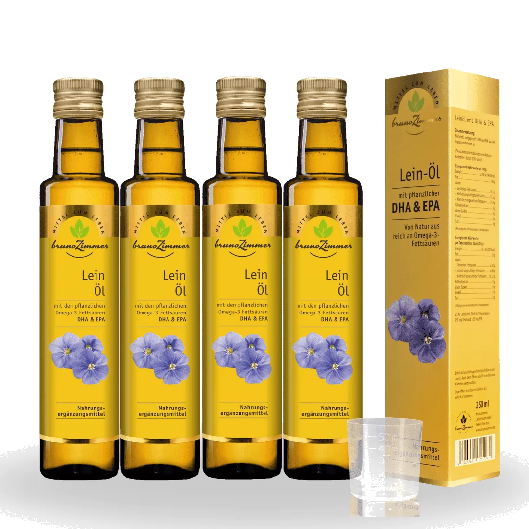Spar Paket 26 – 4 x MZL Leinöl mit DHA und EPA
