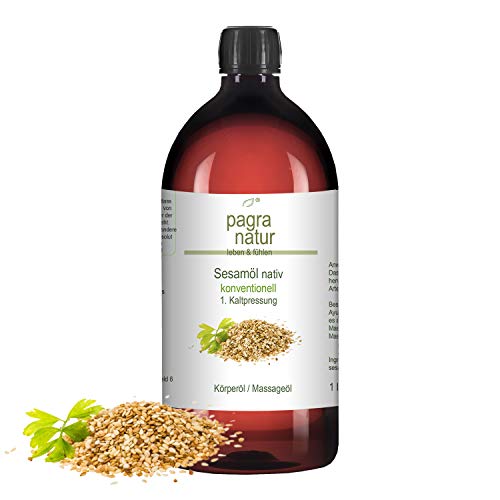 pagra natur Sesamöl nativ, 1. Kaltpressung, konventionell, 1l – Massage Öl